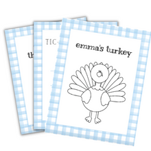 Load image into Gallery viewer, Blue Thanksgiving Kid's Table Activities