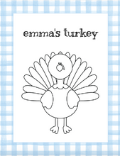 Load image into Gallery viewer, Blue Thanksgiving Kid's Table Activities