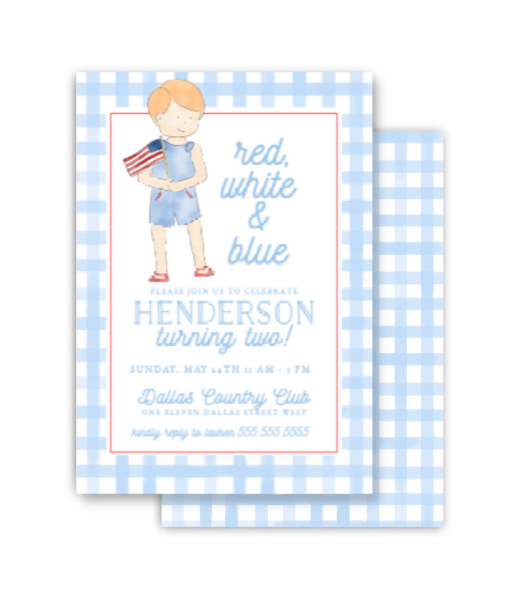 Patriotic Children's Party Invitation