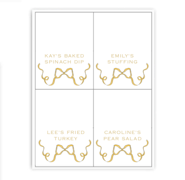 Thankful Wreath Buffet Labels / Placecards