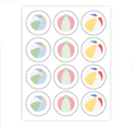 Beach Balls Cupcake Toppers