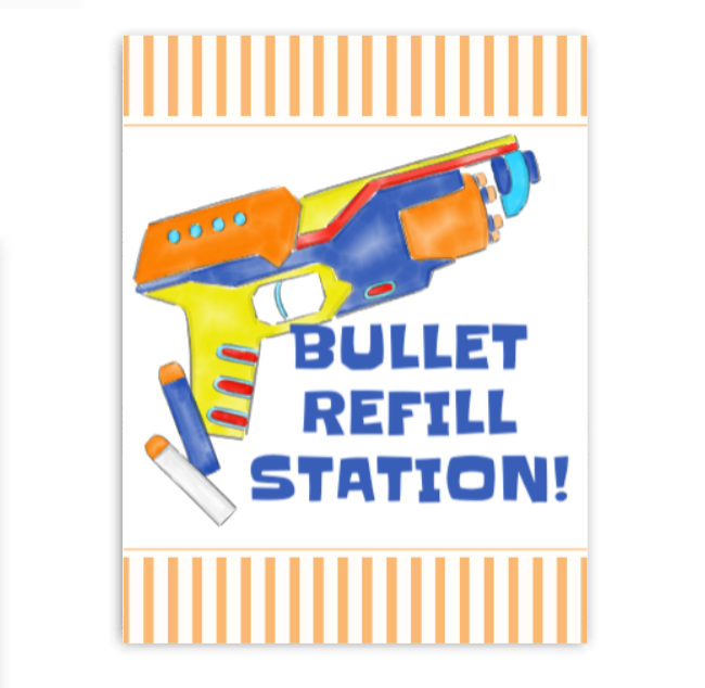 Nerf Party Sign