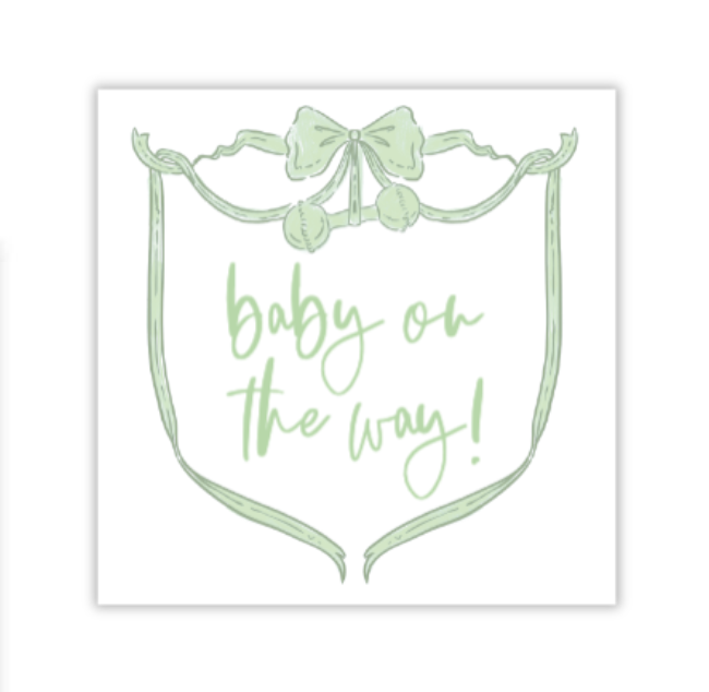 Green Baby Announcement Sign
