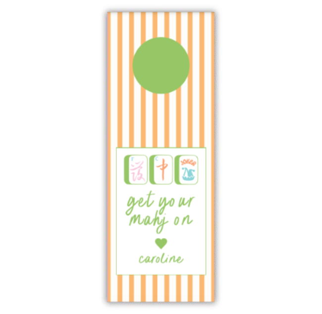 Mahjong Wine Tag