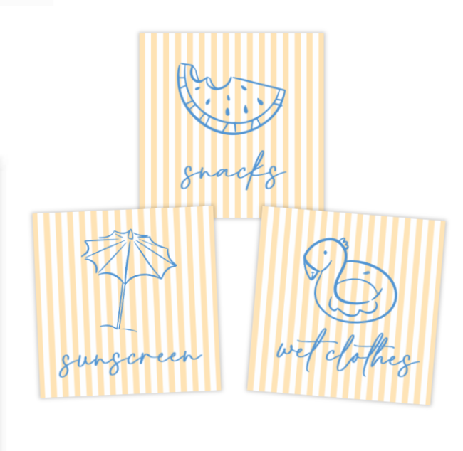 Pool & Beach Bag Labels