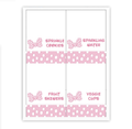 Polka Dot Bow Buffet Labels / Placecards