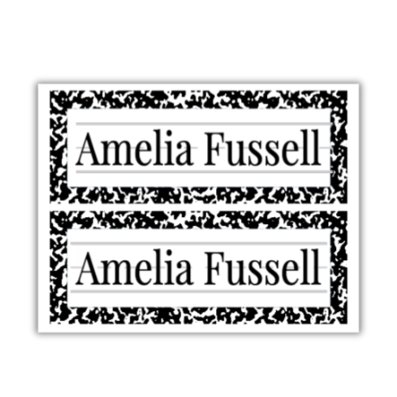 Composition Classroom Desk Tags