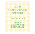 Yellow Gingham Masters Party Sign / Poster