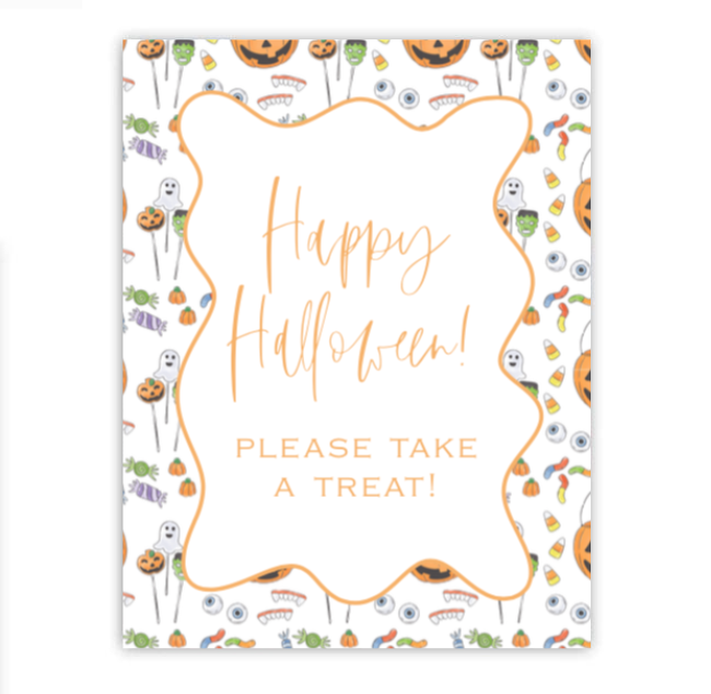 October Candy Party Sign