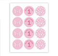 Polka Dot Bow Cupcake Toppers