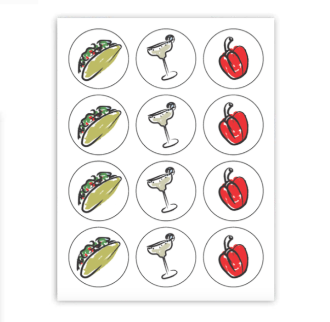 Tacos & Tequila Cupcake Toppers