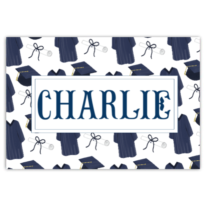 Navy Grad Placemat