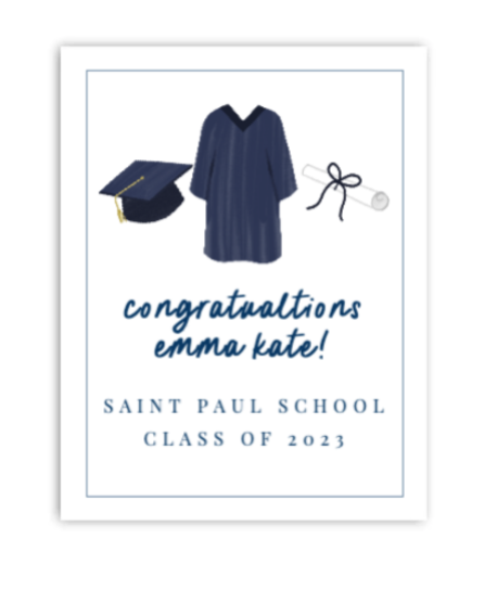 Navy Grad Party Sign And Poster