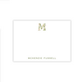 Fancy Floral Initial Notecard