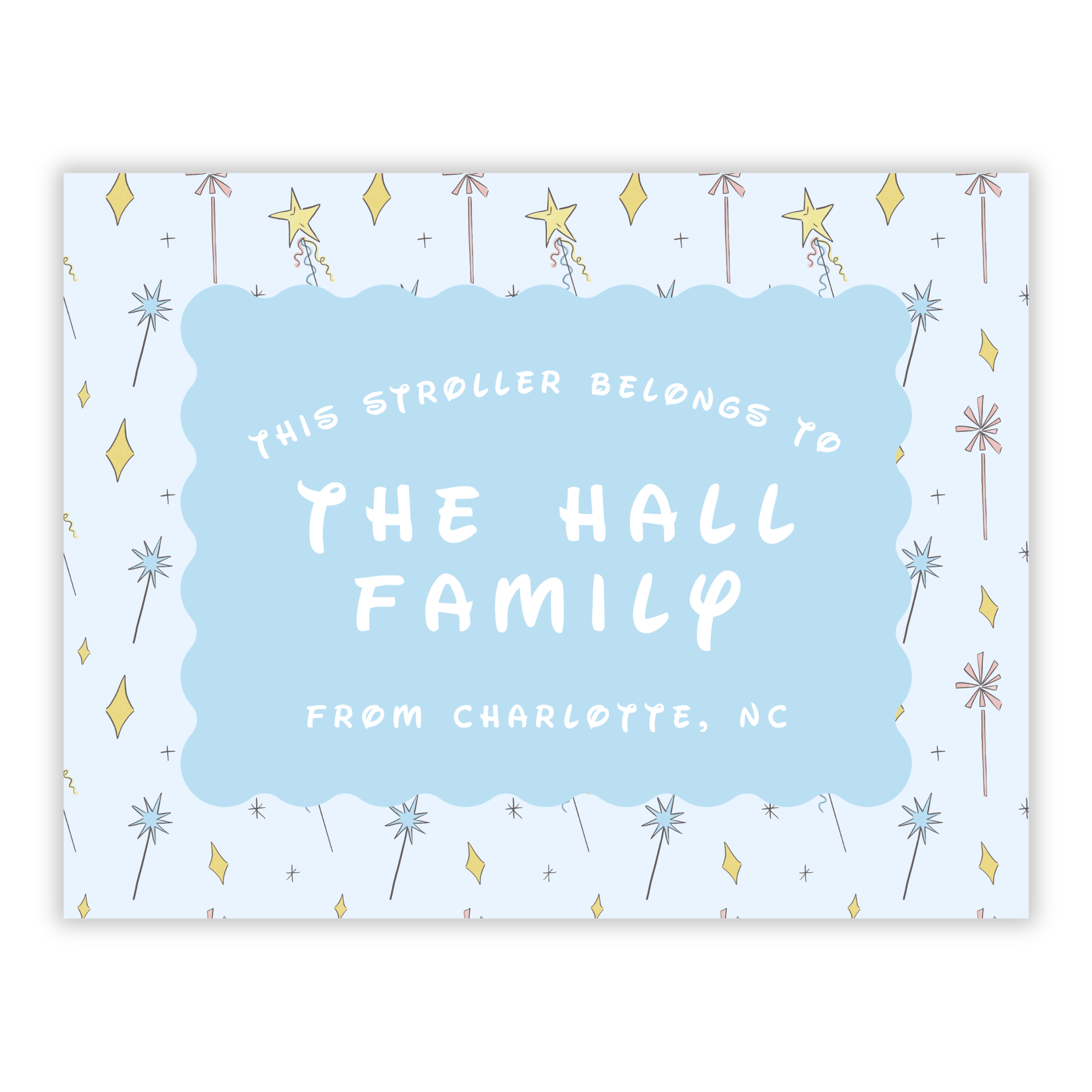 Magical Wand Stroller Tag