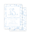 Blue Toile Invitation