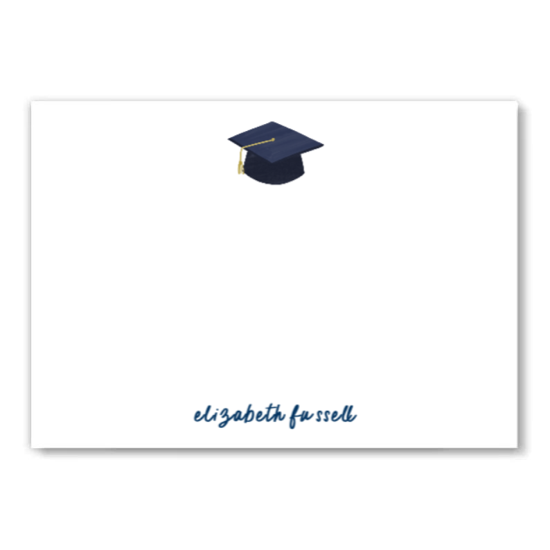 Navy Grad Notecard