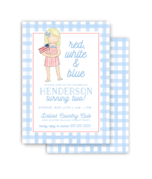 Patriotic Children's Party Invitation