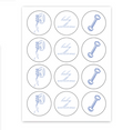 Blue Baby Shower Crest Cupcake Toppers