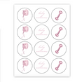 Pink Baby Shower Crest Cupcake Toppers