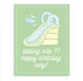 Blue Waterslide Party Sign