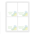 Blue Waterslide Placecards
