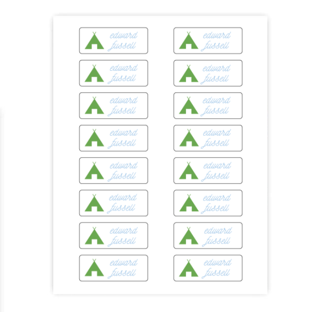 Camp Waterproof Labels