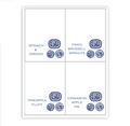 Blue & White Platter Placecards / Buffet Labels