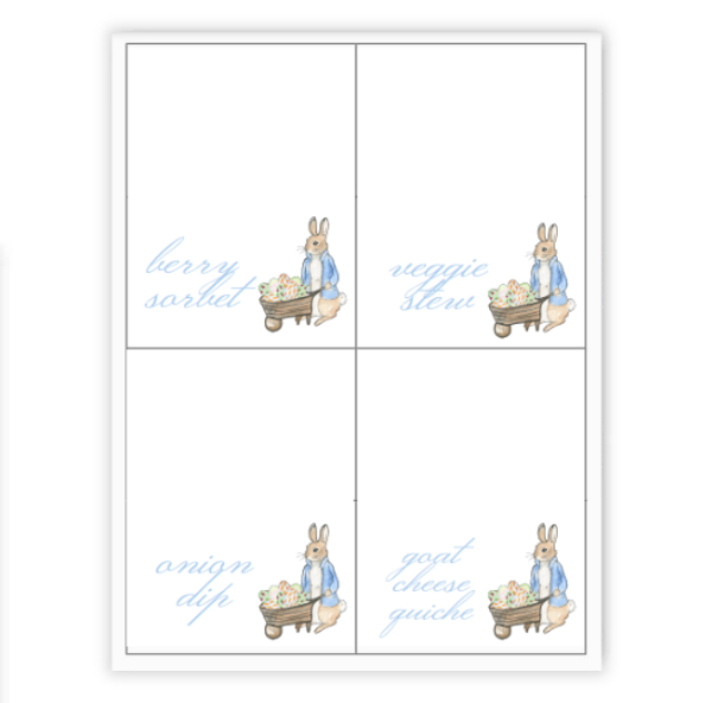 Classic Peter Rabbit Placecards
