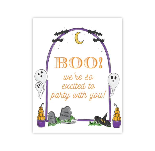Spooky Party Sign