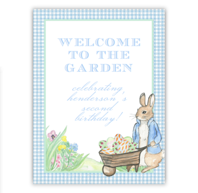 Classic Peter Rabbit Party Sign – Paper In A Pinch