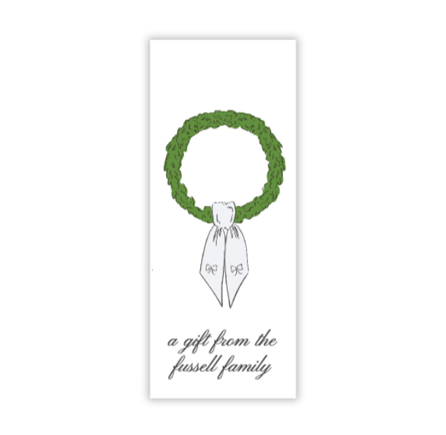 Classic Bow Wreath Gift Tags