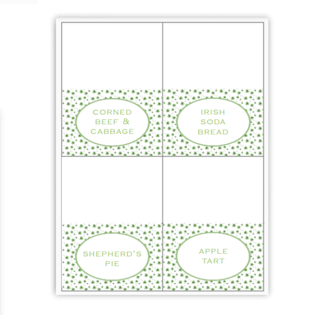 Little Luck Placecards / Buffet Labels