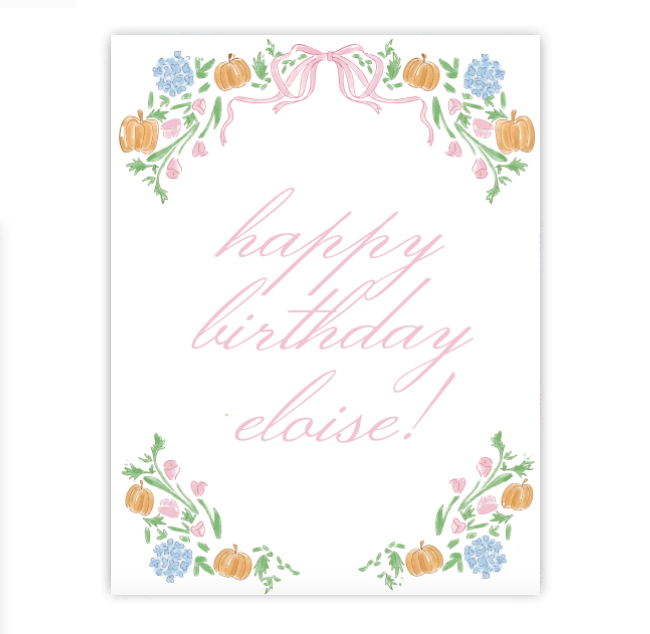Pink Pumpkin Patch Party Sign