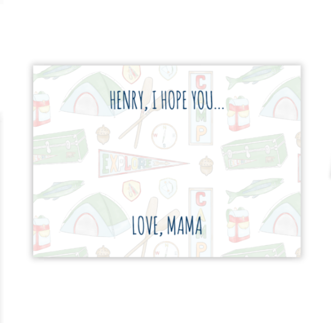 Boys Camp Lunchbox Love Notes
