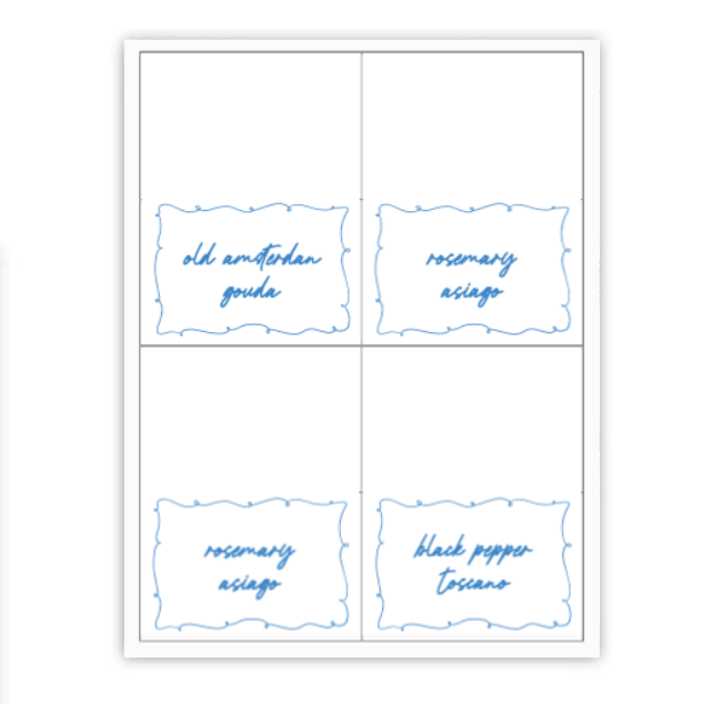 Dinner Party Placecards