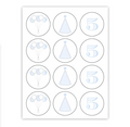 Classic Blue Party Cupcake Toppers