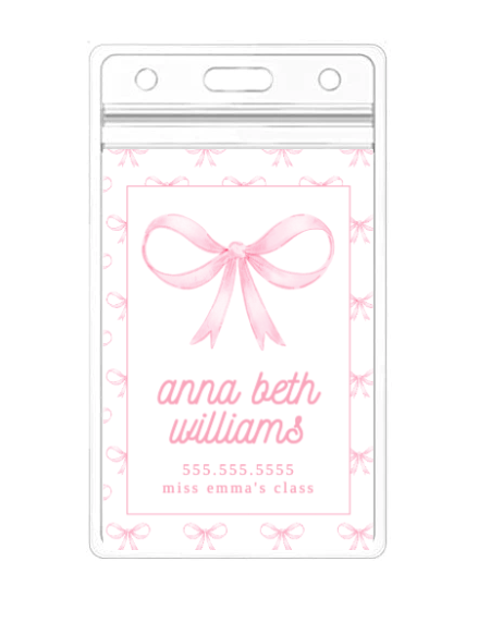 Blush Bows Bag Tag