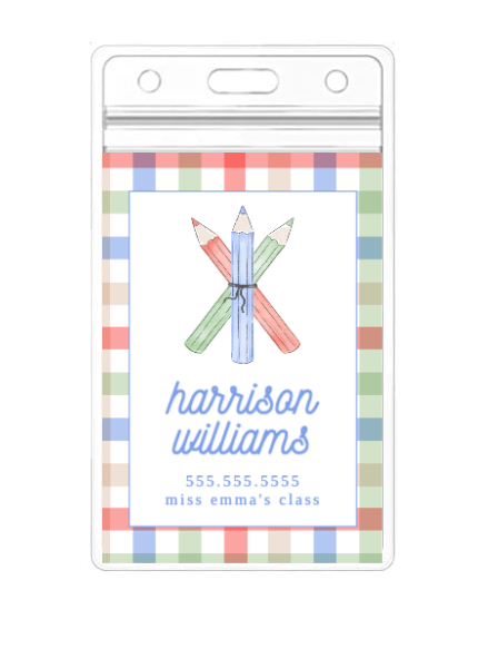 Vintage Plaid Bag Tag