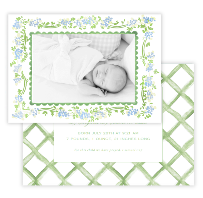 Green Fields Baby Announcement