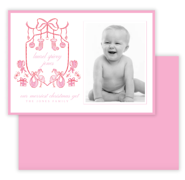 Baby Girl Christmas Card