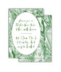 Green Marble Invitation