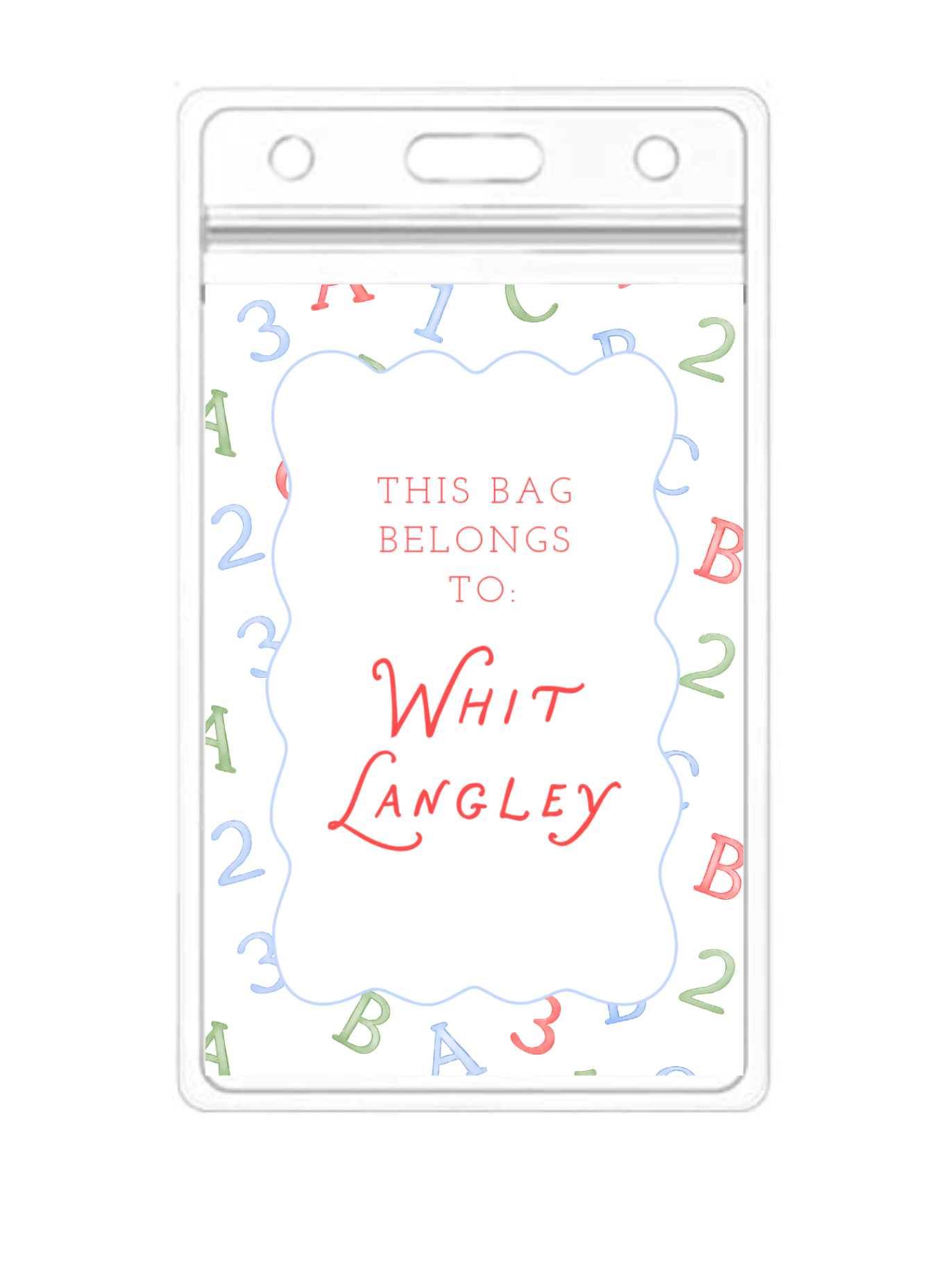Primary Learning Fun Bag Tag