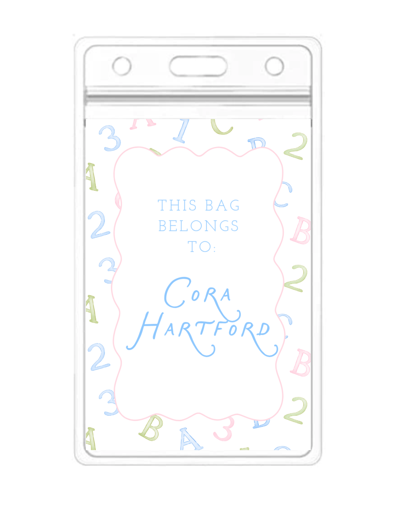 Pastel Learning Fun Bag Tag