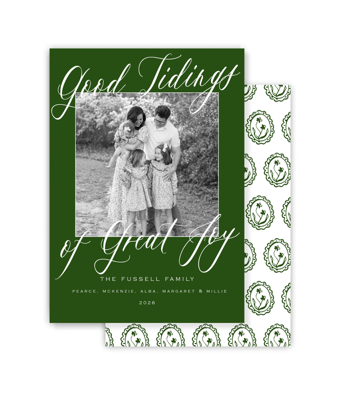 Green Good Tidings Christmas Card