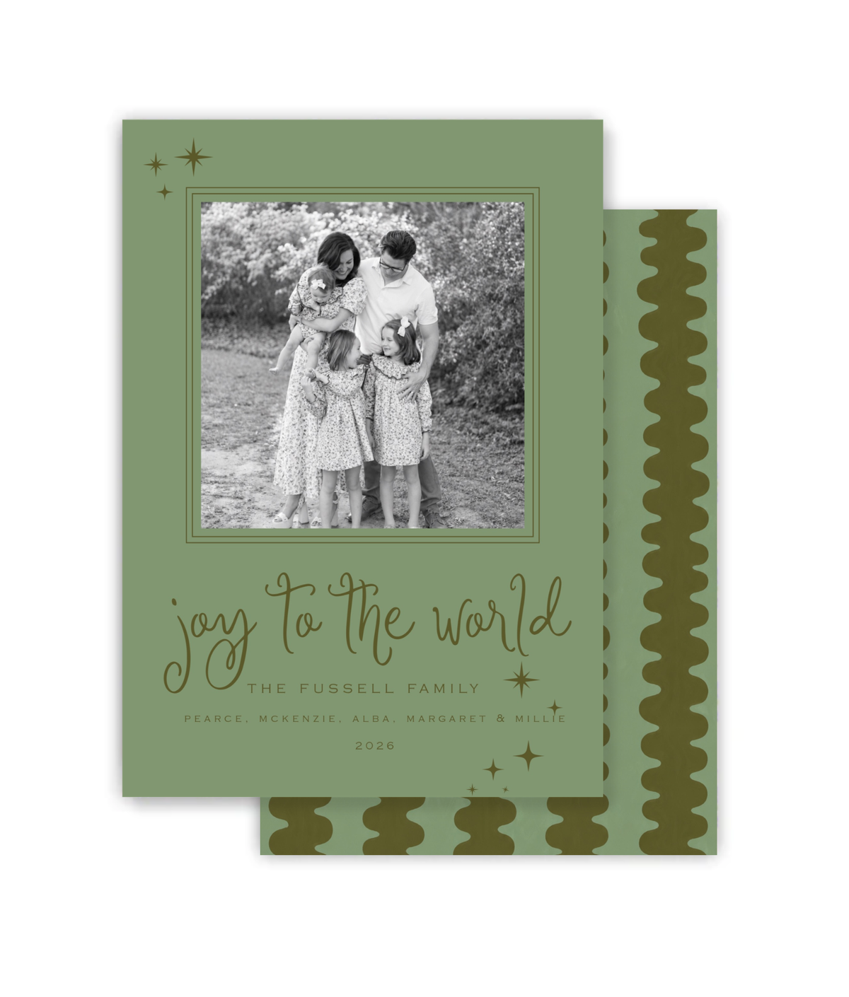 Olive Starry Night Christmas Card