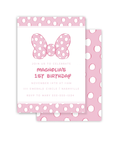 Polka Dot Bow Invitation