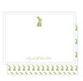 Blue Topiary Bunny Notecard