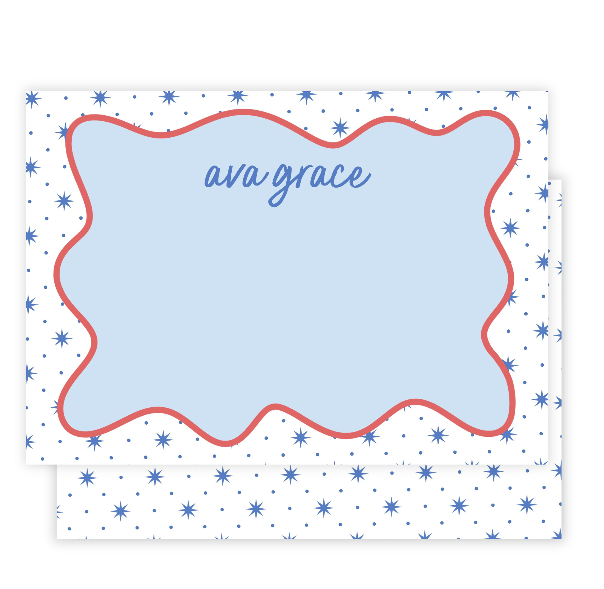 Blue Star Notecard