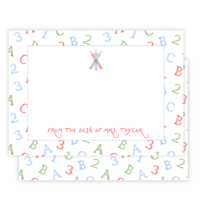 Primary Learning Fun Teacher Notecard